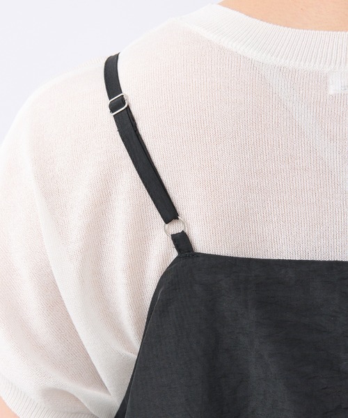 un dix cors（アンディコール）の「《着回し◎気になるお腹周りに》ウエスト絞りキャミワンピース（ワンピース・レディース・チャコールグレー/ブラック・FREE）」の16枚目の写真