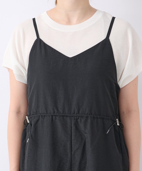 un dix cors（アンディコール）の「《着回し◎気になるお腹周りに》ウエスト絞りキャミワンピース（ワンピース・レディース・チャコールグレー/ブラック・FREE）」の15枚目の写真