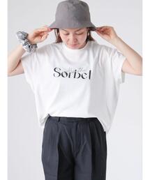 Lugnoncure | 【接触冷感】重ねロゴフレンチ袖Tシャツ(Tシャツ/カットソー)