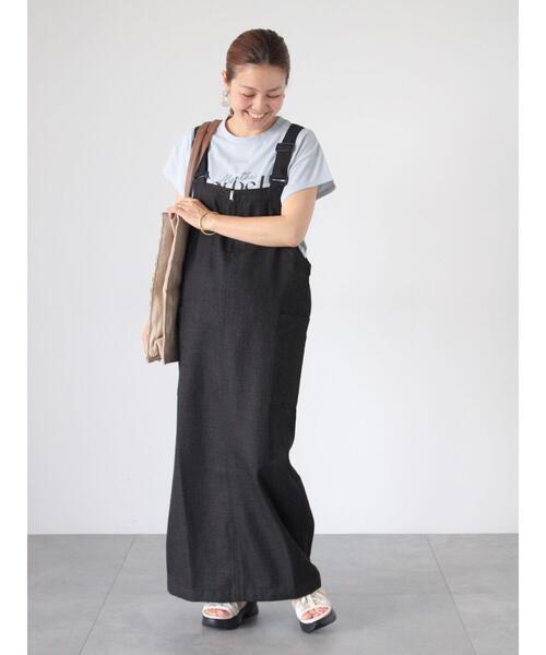 Lugnoncure（ルノンキュール）の「【接触冷感】重ねロゴフレンチ袖Tシャツ（Tシャツ/カットソー・レディース・オフホワイト/ブルー/チャコールグレー・F）」の17枚目の写真