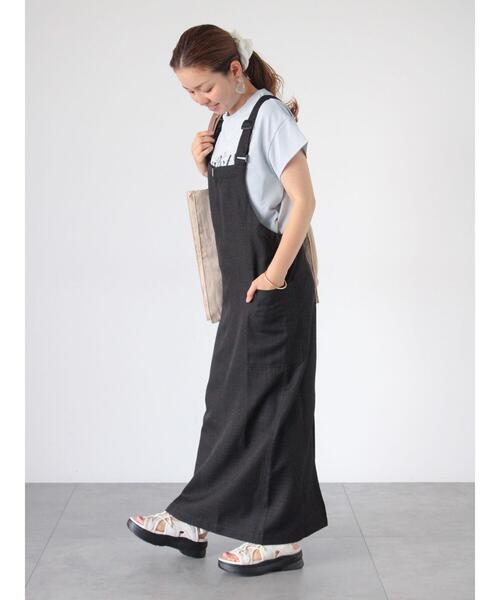 Lugnoncure（ルノンキュール）の「【接触冷感】重ねロゴフレンチ袖Tシャツ（Tシャツ/カットソー・レディース・オフホワイト/ブルー/チャコールグレー・F）」の18枚目の写真