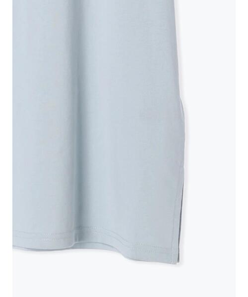 Lugnoncure（ルノンキュール）の「【接触冷感】重ねロゴフレンチ袖Tシャツ（Tシャツ/カットソー・レディース・オフホワイト/ブルー/チャコールグレー・F）」の7枚目の写真