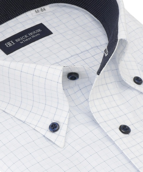 TOKYO SHIRTS(トウキョウシャツ)の「形態安定ノーアイロン ボタンダウン 長袖ビジネスワイシャツ(ビジネスシャツ・メンズ・ブルー・首回り42cm-裄丈82cm/首回り43cm-裄丈82cm/首回り37cm-裄丈80cm/首回り39cm-裄丈80cm/首回り39cm-裄丈84cm/首回り41cm-裄丈82cm/首回り41cm-裄丈86cm/首回り42cm-裄丈86cm/首回り43cm-裄丈86cm/首回り37cm-裄丈84cm)」の2枚目の写真