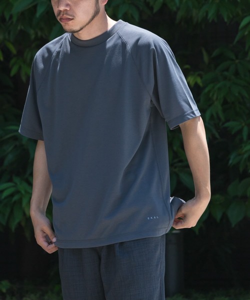 EKAL（エカル）の「『UR TECH ひやサラクール』COOL T-SHIRTS（Tシャツ/カットソー・メンズ・グリーン/グレー/チャコールグレー・MEDIUM/LARGE）」の21枚目の写真