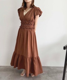 apres jour | フリルショートスリーブワンピース【ZOZOTOWN限定アイテム】(ワンピース)