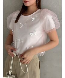 dazzlin | ランダムリボンシアーTシャツ(Tシャツ/カットソー)