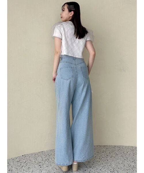 dazzlin(ダズリン)の「ランダムリボンシアーTシャツ(Tシャツ/カットソー・レディース・ブラック/オフホワイト/ピンク・FREE)」の15枚目の写真