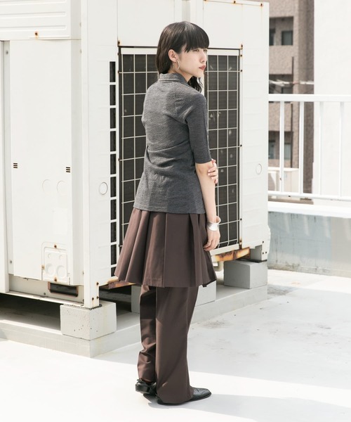 KBF（ケイビーエフ）の「ジャガードポロカーディガン（カーディガン/ボレロ・レディース・チャコールグレー/ブルー/アイボリー・ONE）」の11枚目の写真