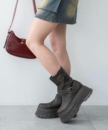 WEGO | WEGO/【24年秋冬新作】厚底ボリュームエンジニアブーツ(ブーツ)