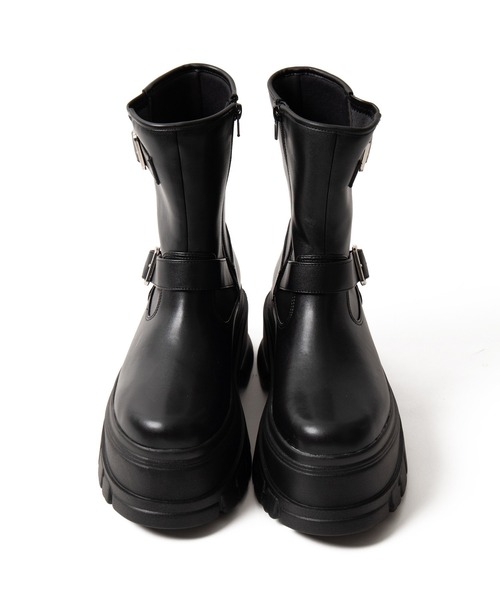 WEGO（ウィゴー）の「WEGO/厚底ボリュームエンジニアブーツ（ブーツ・レディース・ブラウン/ブラック・MEDIUM/LARGE）」の3枚目の写真