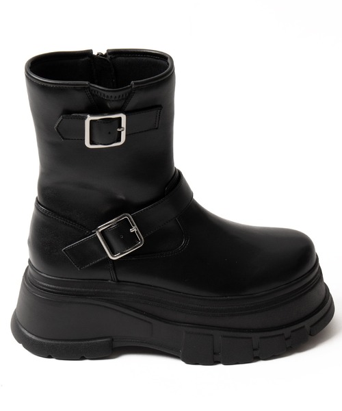 WEGO（ウィゴー）の「WEGO/厚底ボリュームエンジニアブーツ（ブーツ・レディース・ブラウン/ブラック・MEDIUM/LARGE）」の6枚目の写真