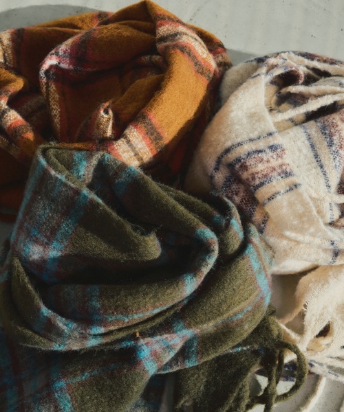 タータンチェックボリュームマフラー（マフラー）｜Unitage