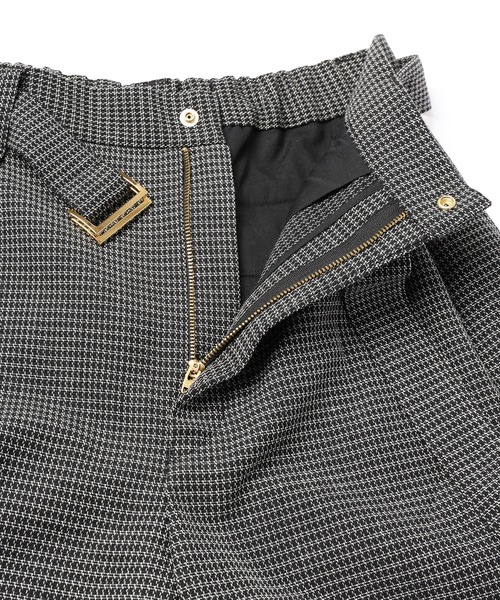 CULLNI（クルニ）の「24-AW-024B / Wool Check Cross Weave 2Tuck Cargo Pants with Long Belt（カーゴパンツ・メンズ・ブラウン系/ブラック系・1/2/0）」の13枚目の写真