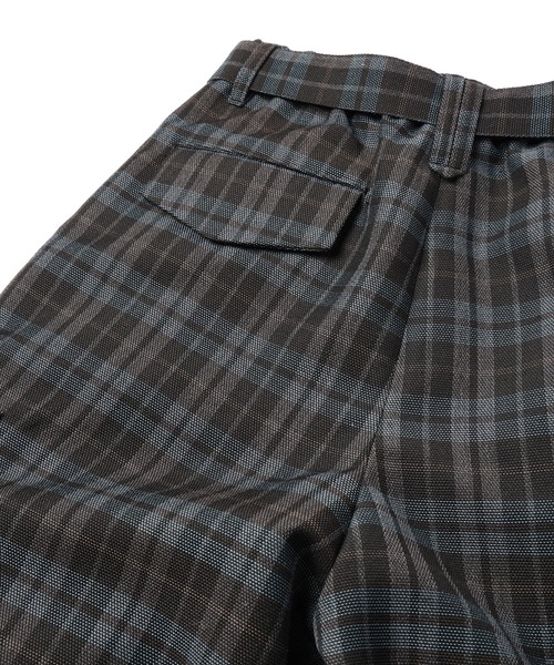 CULLNI（クルニ）の「24-AW-024B / Wool Check Cross Weave 2Tuck Cargo Pants with Long Belt（カーゴパンツ・メンズ・ブラウン系/ブラック系・1/2/0）」の19枚目の写真