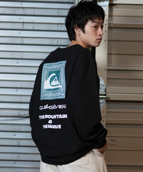 Quiksilver(クイックシルバー)の「【ムラサキスポーツ限定】QUIKSILVER/クイックシルバーロンT/長袖Tシャツ バックプリント QLT244604M(Tシャツ/カットソー・メンズ・ホワイト×グリーン/ホワイト×ブラック/ブラック・L/M)」の5枚目の写真