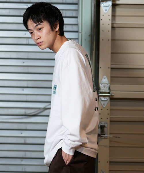 Quiksilver(クイックシルバー)の「【ムラサキスポーツ限定】QUIKSILVER/クイックシルバーロンT/長袖Tシャツ バックプリント QLT244604M(Tシャツ/カットソー・メンズ・ホワイト×グリーン/ホワイト×ブラック/ブラック・L/M)」の14枚目の写真