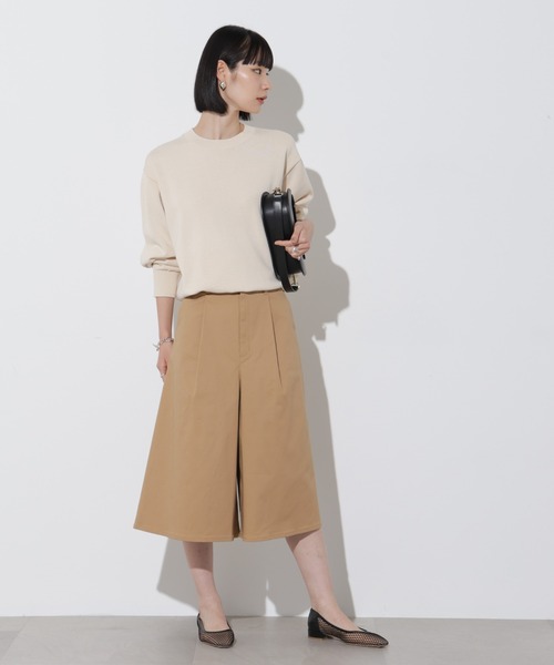Apo(s)ture(アポスチャー)の「KATY-001/チノツータックキュロットパンツ(チノパンツ・レディース・ベージュ/ネイビー/ブラック/ホワイト・XS/S/M/L/XL)」の16枚目の写真