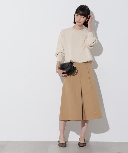 Apo(s)ture(アポスチャー)の「KATY-001/チノツータックキュロットパンツ(チノパンツ・レディース・ベージュ/ネイビー/ブラック/ホワイト・XS/S/M/L/XL)」の8枚目の写真