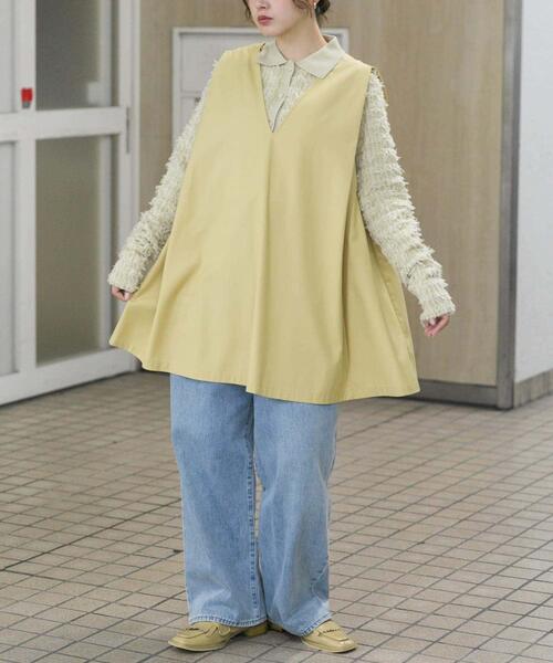 KBF（ケイビーエフ）の「ショルダータックミニワンピース（ワンピース・レディース・ベージュ/ブラウン/ブラック・ONE）」の8枚目の写真