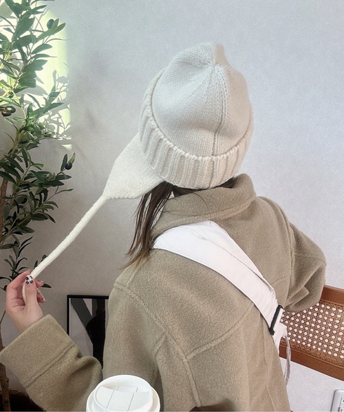 【未使用】Lisette　hitomi shinoyama　モヘヤニットキャップ ニット帽 ニットキャップ ボーダー猫耳 レディース : ZOZOTOWN