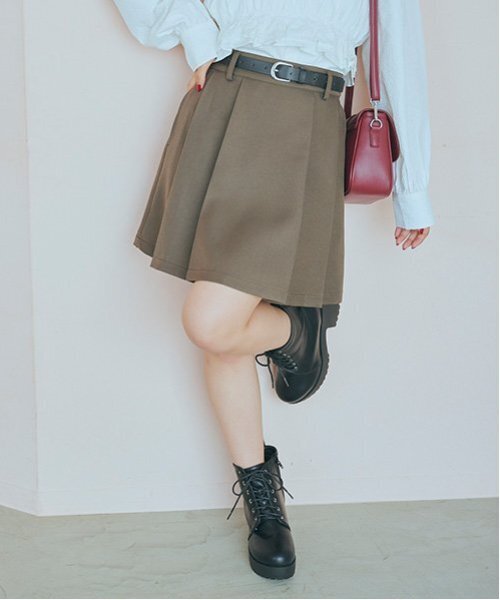 LOVETOXIC（ラブトキシック）の「【GOODPRICE】無地プリーツスカパン（スカート・キッズ・ブラック/グレー/ブラウン・M/S/L）」の6枚目の写真