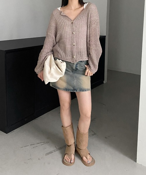 by muni:r（バイ ムニール）の「ウォッシングミニデニムスカート（デニムスカート・レディース・ブラック/ブルー・SMALL/MEDIUM）」の17枚目の写真