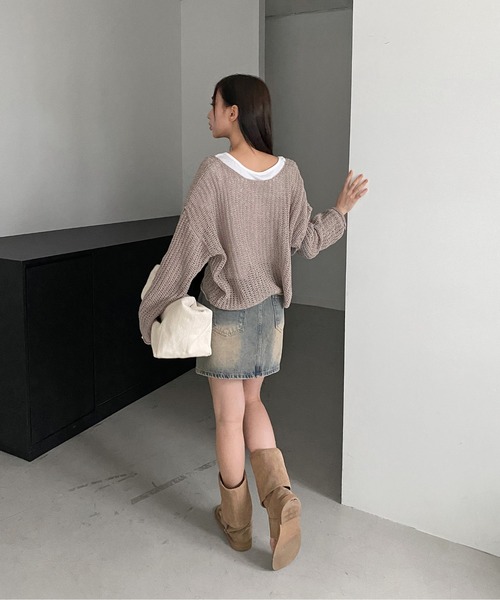 by muni:r（バイ ムニール）の「ウォッシングミニデニムスカート（デニムスカート・レディース・ブラック/ブルー・SMALL/MEDIUM）」の18枚目の写真