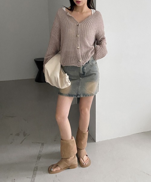 by muni:r（バイ ムニール）の「ウォッシングミニデニムスカート（デニムスカート・レディース・ブラック/ブルー・SMALL/MEDIUM）」の22枚目の写真