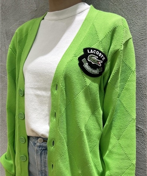 LACOSTE（ラコステ）の「トーナルアーガイル柄 Vネックコットンニット