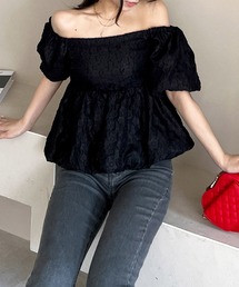 ROYAL PARTY | バルーンジャガードブラウス(シャツ/ブラウス)