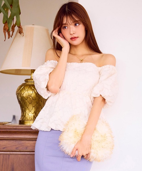 ROYAL PARTY（ロイヤルパーティー）の「バルーンジャガードブラウス（シャツ/ブラウス・レディース・ブラック/ベージュ/グリーン・FREE）」の20枚目の写真