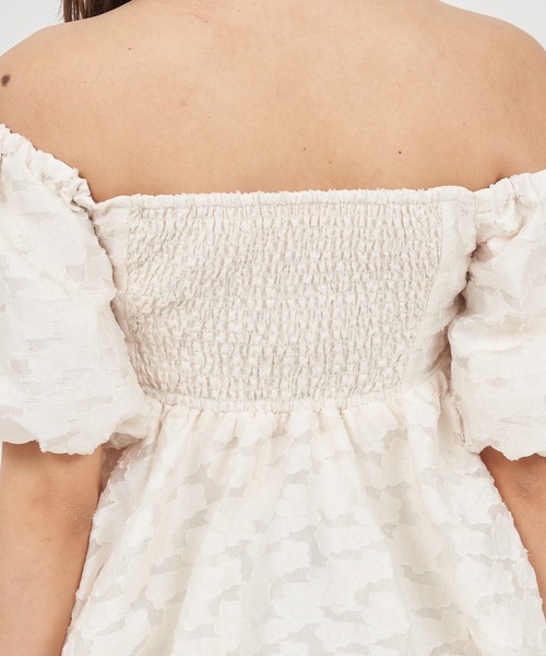 ROYAL PARTY（ロイヤルパーティー）の「バルーンジャガードブラウス（シャツ/ブラウス・レディース・ブラック/ベージュ/グリーン・FREE）」の14枚目の写真