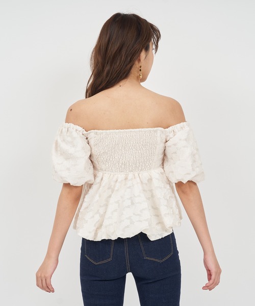 ROYAL PARTY（ロイヤルパーティー）の「バルーンジャガードブラウス（シャツ/ブラウス・レディース・ブラック/ベージュ/グリーン・FREE）」の11枚目の写真