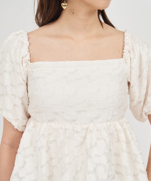 ROYAL PARTY（ロイヤルパーティー）の「バルーンジャガードブラウス（シャツ/ブラウス・レディース・ブラック/ベージュ/グリーン・FREE）」の16枚目の写真