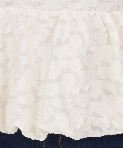 ROYAL PARTY（ロイヤルパーティー）の「バルーンジャガードブラウス（シャツ/ブラウス・レディース・ブラック/ベージュ/グリーン・FREE）」の13枚目の写真