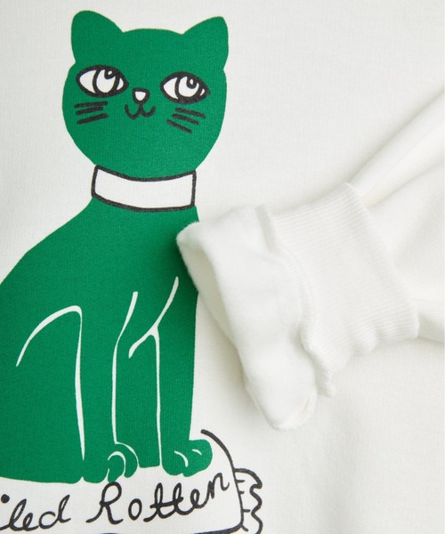 Mini Rodini(ミニロディーニ)の「mini rodini / キャットスウェット(スウェット・キッズ・ホワイト/杢グレー・80/86/92/98/104/110/116/122)」の7枚目の写真