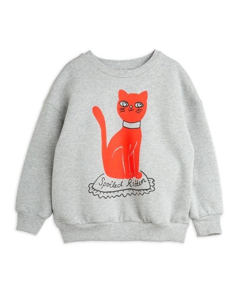 Mini Rodini(ミニロディーニ)の「mini rodini / キャットスウェット(スウェット・キッズ・ホワイト/杢グレー・80/86/92/98/104/110/116/122)」の9枚目の写真