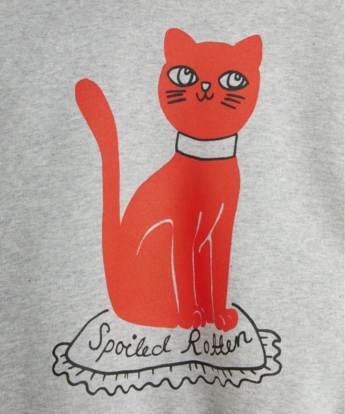 Mini Rodini(ミニロディーニ)の「mini rodini / キャットスウェット(スウェット・キッズ・ホワイト/杢グレー・80/86/92/98/104/110/116/122)」の11枚目の写真