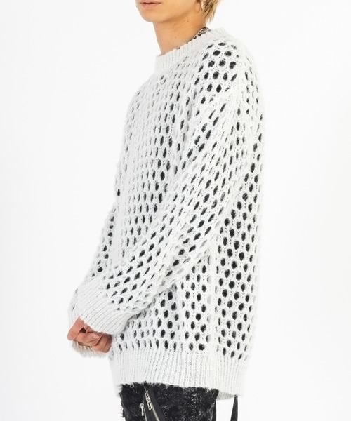 REGIEVO(レジエボ)の「REGIEVO オーバーサイズレイヤードニット(ニット/セーター・メンズ・ブラック・LARGE/MEDIUM)」の13枚目の写真