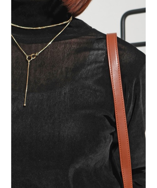palm RICHE(ポームリシュ)の「チュールフロッキーTOPS(Tシャツ/カットソー・レディース・アイボリー/ブラック・M)」の14枚目の写真