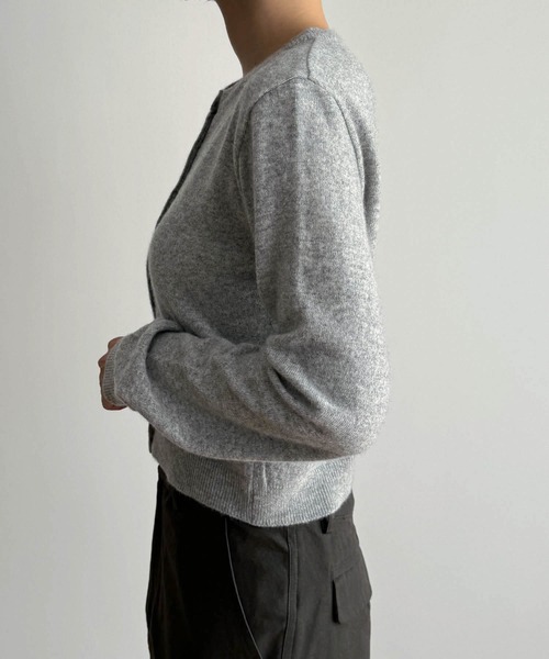 CANAL JEAN（キャナルジーン）の「El mar　クルーネックボタンニットカーディガン（カーディガン/ボレロ・レディース・ネイビー/イエロー/グレー・ONE SIZE）」の14枚目の写真