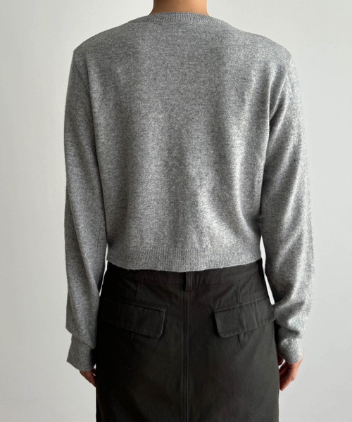 CANAL JEAN（キャナルジーン）の「El mar　クルーネックボタンニットカーディガン（カーディガン/ボレロ・レディース・ネイビー/イエロー/グレー・ONE SIZE）」の15枚目の写真