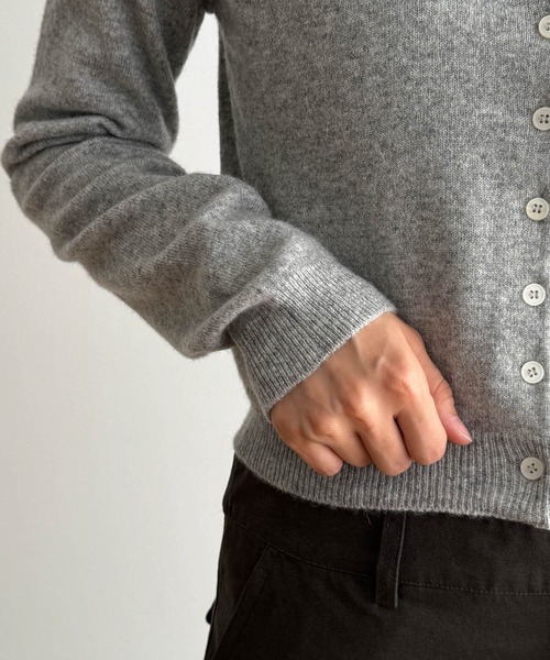 CANAL JEAN（キャナルジーン）の「El mar　クルーネックボタンニットカーディガン（カーディガン/ボレロ・レディース・ネイビー/イエロー/グレー・ONE SIZE）」の17枚目の写真