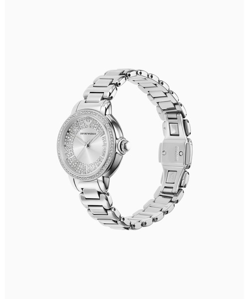EMPORIO ARMANI(エンポリオアルマーニ)の「【エンポリオ アルマーニ】3針ウォッチ シルバーダイヤル ステンレススチール(アナログ腕時計・レディース・その他1・FREE)」の2枚目の写真