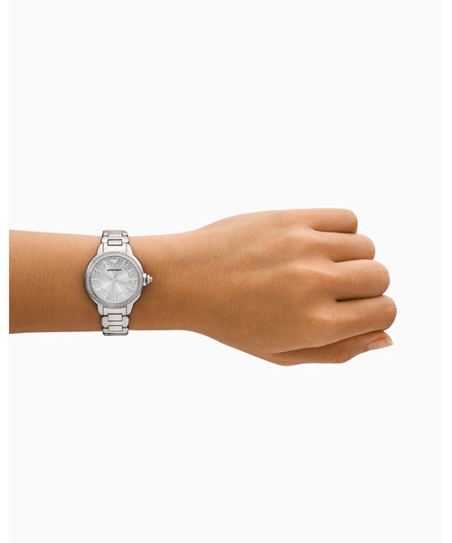 EMPORIO ARMANI(エンポリオアルマーニ)の「【エンポリオ アルマーニ】3針ウォッチ シルバーダイヤル ステンレススチール(アナログ腕時計・レディース・その他1・FREE)」の3枚目の写真
