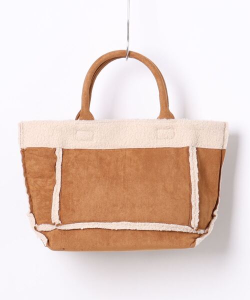 Right-on（ライトオン）の「【MINNETONKA】ボアトートバッグ（トートバッグ・レディース・ブラウン/ダークグレー・ONE SIZE）」の3枚目の写真