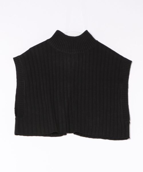 STYLEBLOCK（スタイルブロック）の「Aバルキーワイドリブ編みハイネックショートトップス（ニット/セーター・レディース・レッド/アイボリー/ライトベージュ/グレイッシュベージュ/ブラック/オリーブ・M）」の2枚目の写真