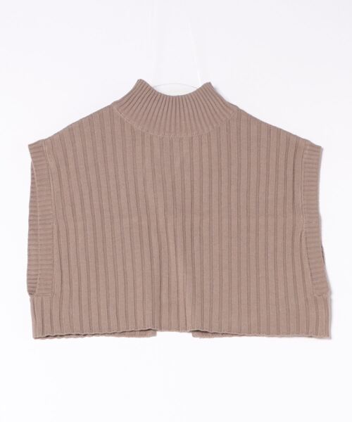 STYLEBLOCK（スタイルブロック）の「Aバルキーワイドリブ編みハイネックショートトップス（ニット/セーター・レディース・レッド/アイボリー/ライトベージュ/グレイッシュベージュ/ブラック/オリーブ・M）」の8枚目の写真