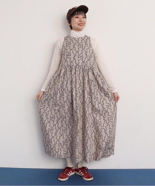 IAMI INFACTくま柄チェックワンピース(AMBIDEXアイアムアイ ) Bear ファッション IAMI INFACTくま柄チェックワンピース