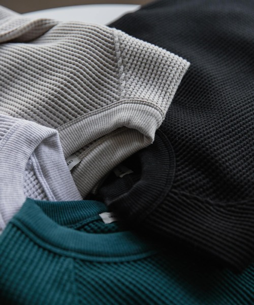 URBAN RESEARCH DOORS（アーバンリサーチドアーズ）の「『UR TECH』ワッフルロングスリーブTシャツ（Tシャツ/カットソー・メンズ・ホワイト系その他/ベージュ系その他/グリーン/スミクロ・MEDIUM/LARGE/X-LARGE）」の7枚目の写真